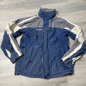 Columbia Men’s M Blue LS Full Zip Interchange Polyester Nylon Winter Jacket